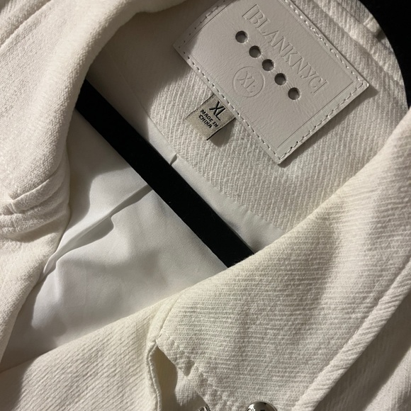 Blank NYC white crepe cotton Moto Jacket XL - Picture 2 of 8
